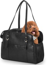 Dog Carrier Purse, Fashion Leather Pet Carrier With Pockets, Airline Approved So - £34.49 GBP