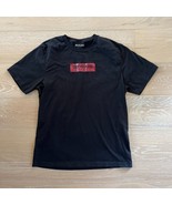 True Religion Box Logo Short Sleeve Crewneck Men&#39;s Black T-Shirt Tee XL - $19.99
