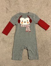 Old Navy Layered Look Penguin Romper, Gray/Multi - Size 3-6 months (EUC) - £5.46 GBP