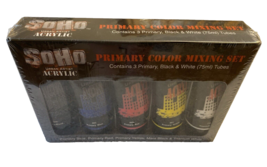 SOHO Urban Artist Acrylics Primary Color Mixing Set 5 tubes 75ml each - £16.81 GBP