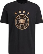 adidas Women Germany &#39;22 Two Crest Black T-Shirt Medium - $407.75 MXN