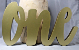 &quot;One&quot; Gold Photo Prop 14” long, 8” high and 1” thick Birthday Anniversary - £9.74 GBP