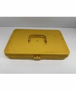 Vintage Sewing Thread Bobbin Box Case Wilson Wil-Hold Yellow Plastic 13&quot;... - €11,65 EUR