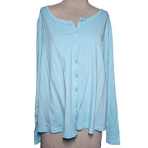 Blue Long Sleeve Pajama Top Size XL  - £19.46 GBP