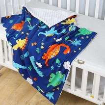 Baby Minky Blanket - Dinosaur Ultra Soft Infant Blanket 33 X 42 Inch - Plush Dou - £26.74 GBP