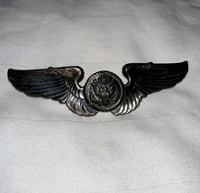 Vintage WWII U.S. Army Air Force Air Crew Wings PIN 1-3/8&quot; World War 2 - £29.79 GBP