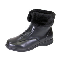 PEERAGE Lana Women Wide Width Leather with Fleece Casual Ankle Boots - £71.90 GBP