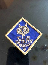 VTG BSA Patch Blue Diamond Cub Scouts Wolf Estate Sale Find Camping Americana - £12.44 GBP