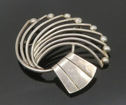 BETO MEXICO 925 Sterling Silver - Vintage Modernist Design Brooch Pin - BP7193 - £126.49 GBP