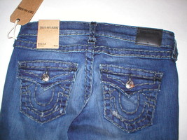 New Womens $328 True Religion Brand Jeans NWT Becca Super T Boot Flap Blue 24 - £255.10 GBP