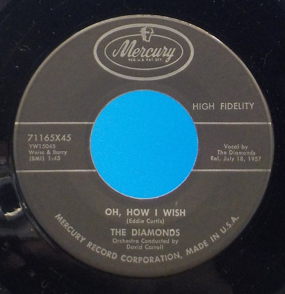 The Diamonds 45 Zip Zip / Oh How I Wish VG++ - HEAR Both Sides F10 Item image 2