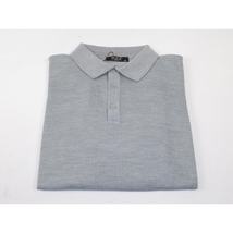Mens PRINCELY Soft Merinos Wool Sweater Knits Light Weight Polo 1011-40 Lt Gray image 6