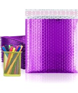 25 Purple Bubble Mailers Pouches 6 x 6.25 Cushion Padded Envelopes - £19.59 GBP