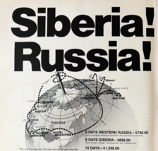 1972 Alaska Airlines Advertisement Russia Siberia Aviation Vintage DWW10D - $42.24 CAD