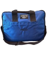 Vintage Lands End Lighthouse Nylon Zip Around Duffel Weekender Blue Made... - $49.49