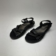 DANSKO Black Patent Leather Ankle Strap Demi Wedge Sandals EUR 38 | US 7.5-8 - £19.92 GBP