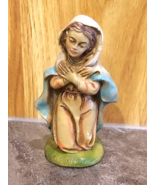 Vintage Nativity Virgin Mary Figure 4” Italy Chalkware Replacement Chris... - $17.63 CAD