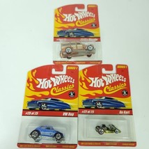 Hot Wheels Lot Of 3 Classics Series 1 VW Bug Go Kart 1940s Woodie NEW - $29.69