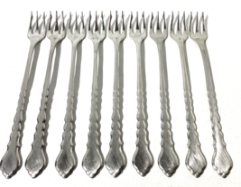9 - Oneida Community CELLO Burnished Stainless Flatware SEAFOOD / COCKTA... - $54.95