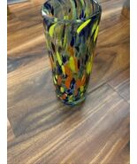 Hand Blown Mexican Tumbler Glassware - Confetti Glass Colorful Art Glass... - $14.85