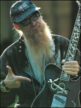 ZZ Top Billy Gibbons Custom Fender Snake Telecaster guitar 1994 pin-up photo 2B - £3.38 GBP