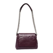 Luxury Deisgn Women Genuine Leather Shoulder Bags Flap Crossbody Female Wax Cowh - £87.43 GBP