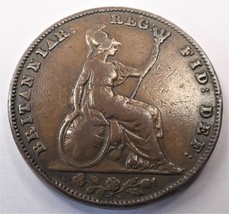 1843 English Farthing Coin - £31.07 GBP
