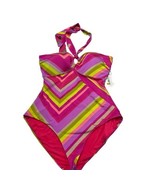 Trina Turk Swimsuit Women 14 Colorful Waltz Convertible Bandeau One Piec... - $68.06 CAD