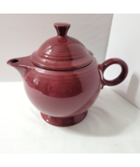 Fiesta Cinnabar Teapot + Lid Tea Pot 36 oz Maroon Red Fiestaware Origina... - $42.36