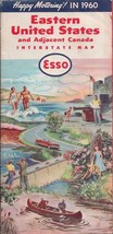 Eastern United States and Adjacent Canada Map -Esso- 1960 - £1.96 GBP