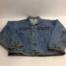 Vintage Planet Hollywood San Diego Denim Jacket Size L Trucker 90’s Cotton - £30.92 GBP