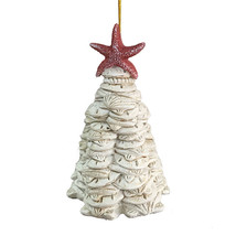 3.5&quot; Resin Sea Shell Sand Dollar Christmas Tree Nautical Coastal Xmas Ornament - £8.02 GBP