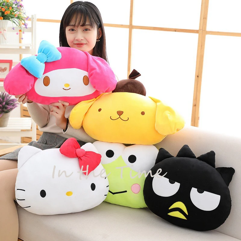 Sanrio Hello Kitty Keroppi Cute Soft Winter Pillow Pompompurin Cartoon Plush - £15.28 GBP+