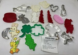 Lot Of 20 Cookie Cutters Easter, Valentine’s Day, St Patrick’s Day &amp; Bir... - £14.94 GBP