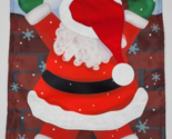 Style Selections Christmas Santa Garden Flag 12.5&quot; x 18&quot; Double Sided 3D... - $10.00