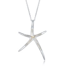 Sterling Silver White MOP Starfish Pendant - £36.62 GBP