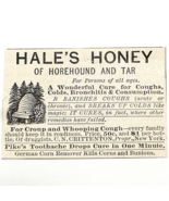 Antique 1884 Hale&#39;s Honey Horehound Quack Medical Advertisement Ephemera - $13.94 CAD