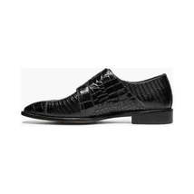 25458 Stacy Adams Leather Shoes Toscano Double Monk Strap Black Navy image 4