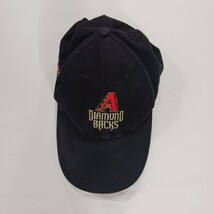 MLB Arizona Diamondbacks Men's Back Strap Black Cotton Baseball Cap Hat RN#84527 image 8