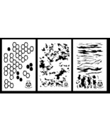 3Pack! Spray Paint Camouflage Stencils 14&quot;  -  Tiger Stripe Hexacam Digi... - $263.16 MXN