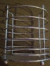 Silvertone ~ Metal ~ Storage Basket ~ 5&quot; Deep x 7&quot; Wide x 7.75&quot; Tall - £17.65 GBP