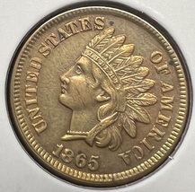 1865 1C Rpd FS-302 S-4 Plain 5 Indian Head Cent T-3, Bronze, Ms. 20240008 - £149.45 GBP