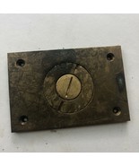 Vintage Brass Steel City Cord Cable Outlet Cover 4.5&quot; Used Hardware  - £12.56 GBP