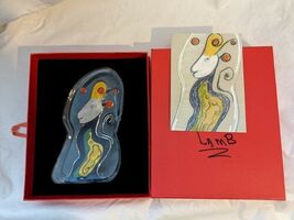 Spirit of The Sea Sasaki Crystal Matt Lamb Glass Sculpture Box Card ML50... - $145.51