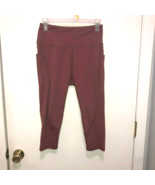Ray Pose Womens Medium High Waist Workout Capris Pockets Inseam 19&quot; - $5.93