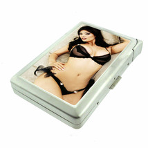 Russian Pin Up Girls D6 Cigarette Case with Built in Lighter Metal Wallet - $19.75