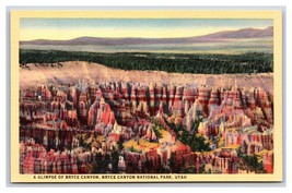View in Bryce Canyon National Park Utah UT  UNP Linen Postcard Y10 - £2.35 GBP