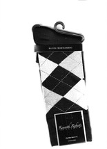 New Mens Kenneth Roberts Platinum Black Argyle Socks Bamboo Rayon Blend 8 - 12 - £15.62 GBP
