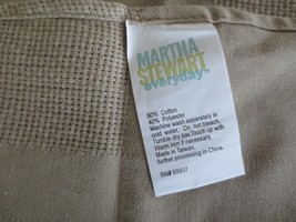 UNUSED Martha Stewart TAN Cotton/Poly TABLECLOTH  - 70&quot; x 70&quot; - Can Cros... - $12.00