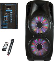 Black Double 12-Inch Subwoofer Portable Bluetooth Party Pa Speaker From Befree - £185.77 GBP